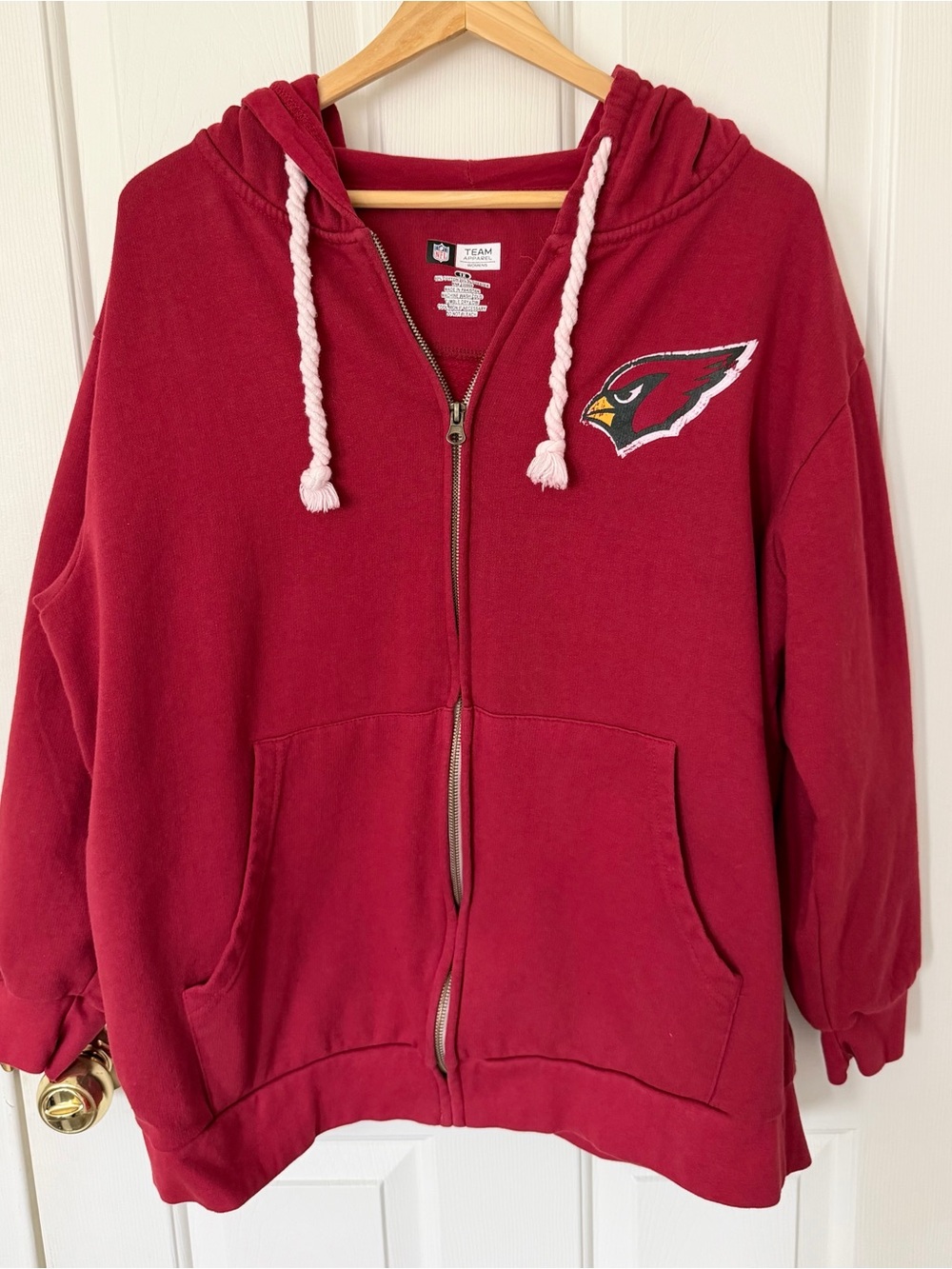 Team Apparel Maroon Full-Zip Hoodie with Cardinals Logo